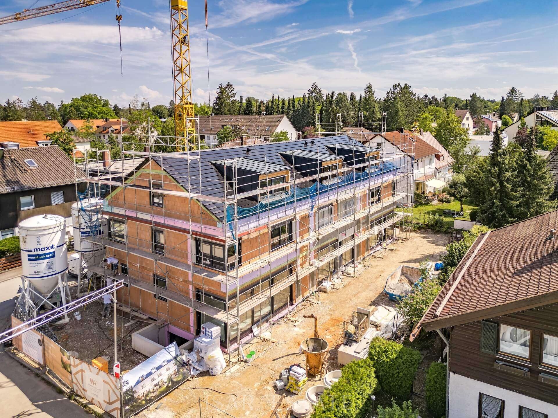 Baufortschritt Fasade Nord-West